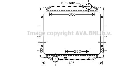 AVA QUALITY COOLING Радиатор, охлаждение двигателя MN2046